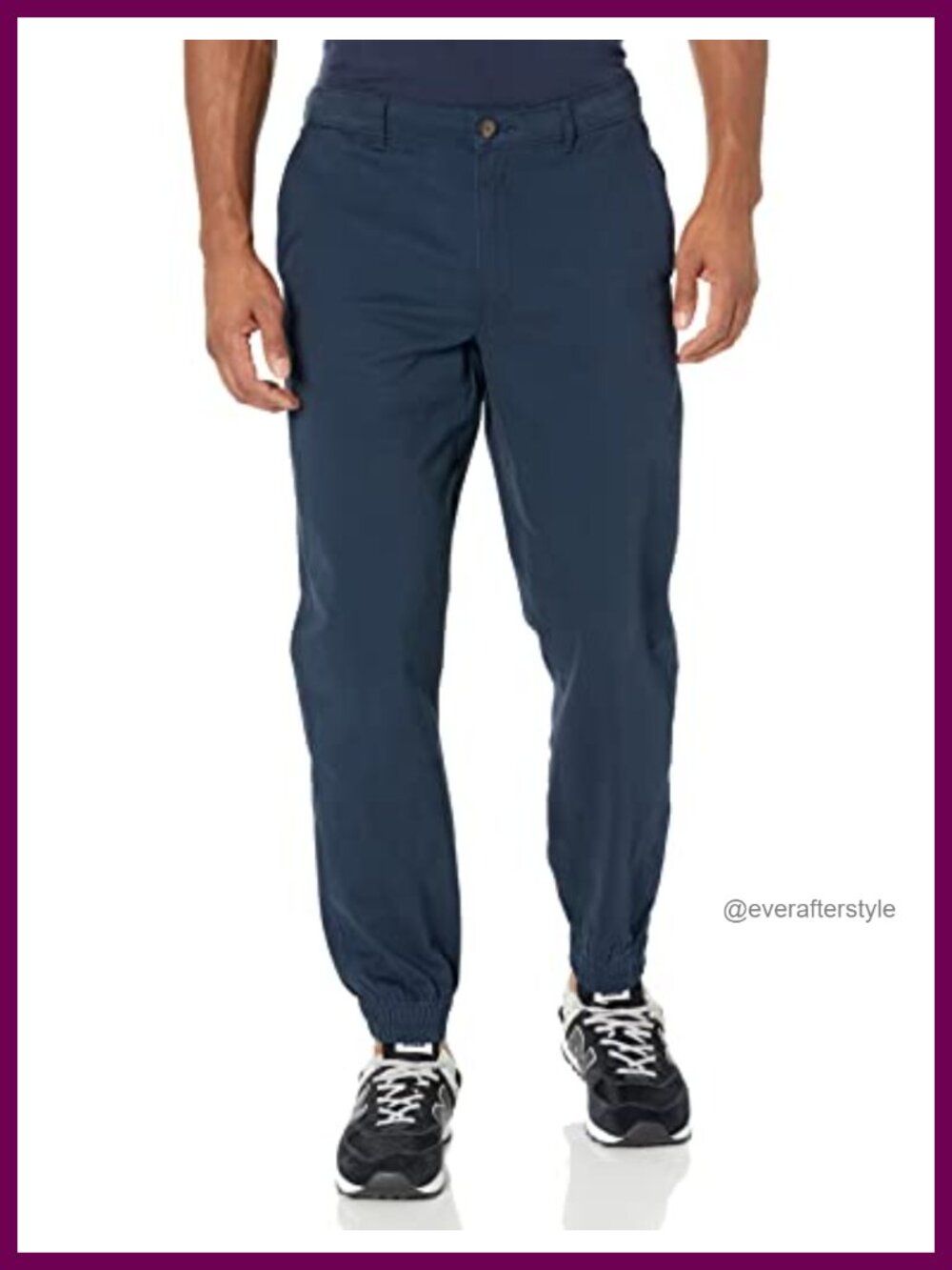 Men's Slim Fit Jogger Pants Stretch Cotton Pull On Casual